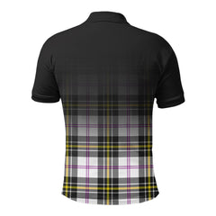 McPherson Dress Modern Tartan Crest Polo Shirt - Thistle Black Style