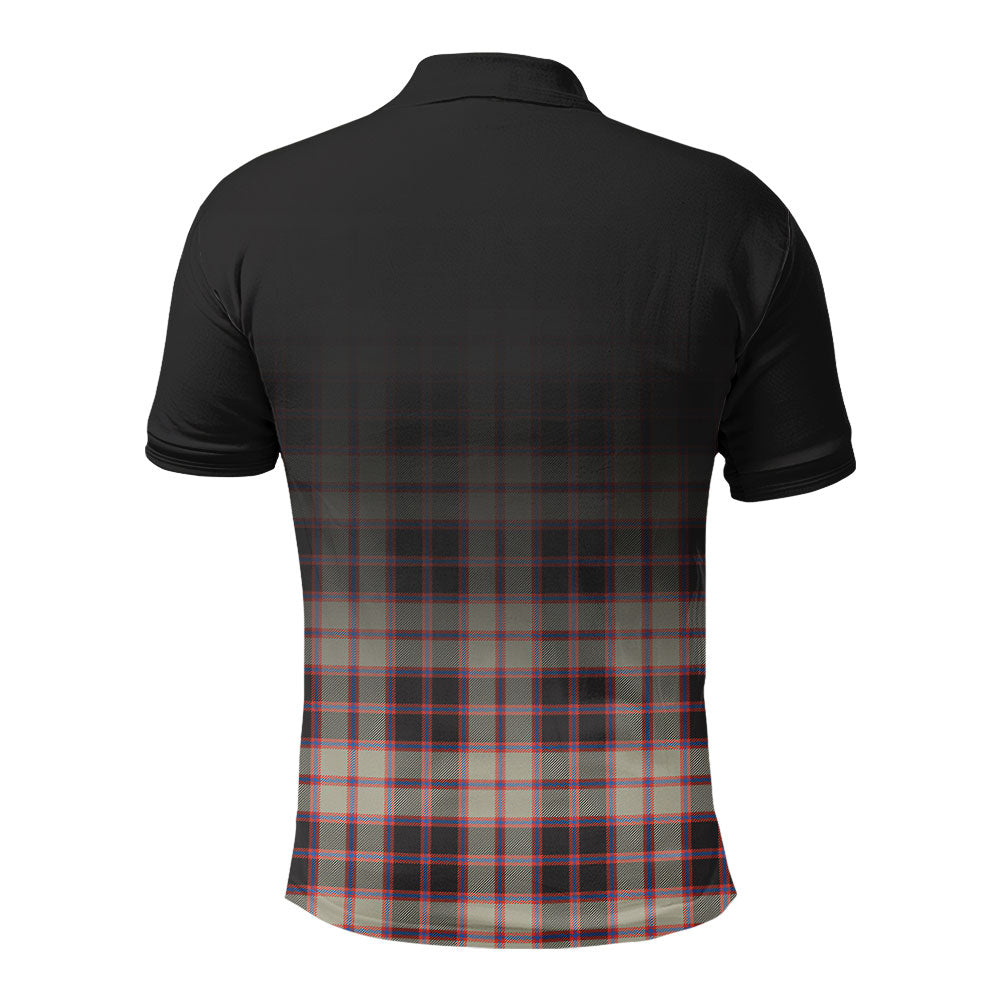 McPherson Hunting Ancient Tartan Crest Polo Shirt - Thistle Black Style
