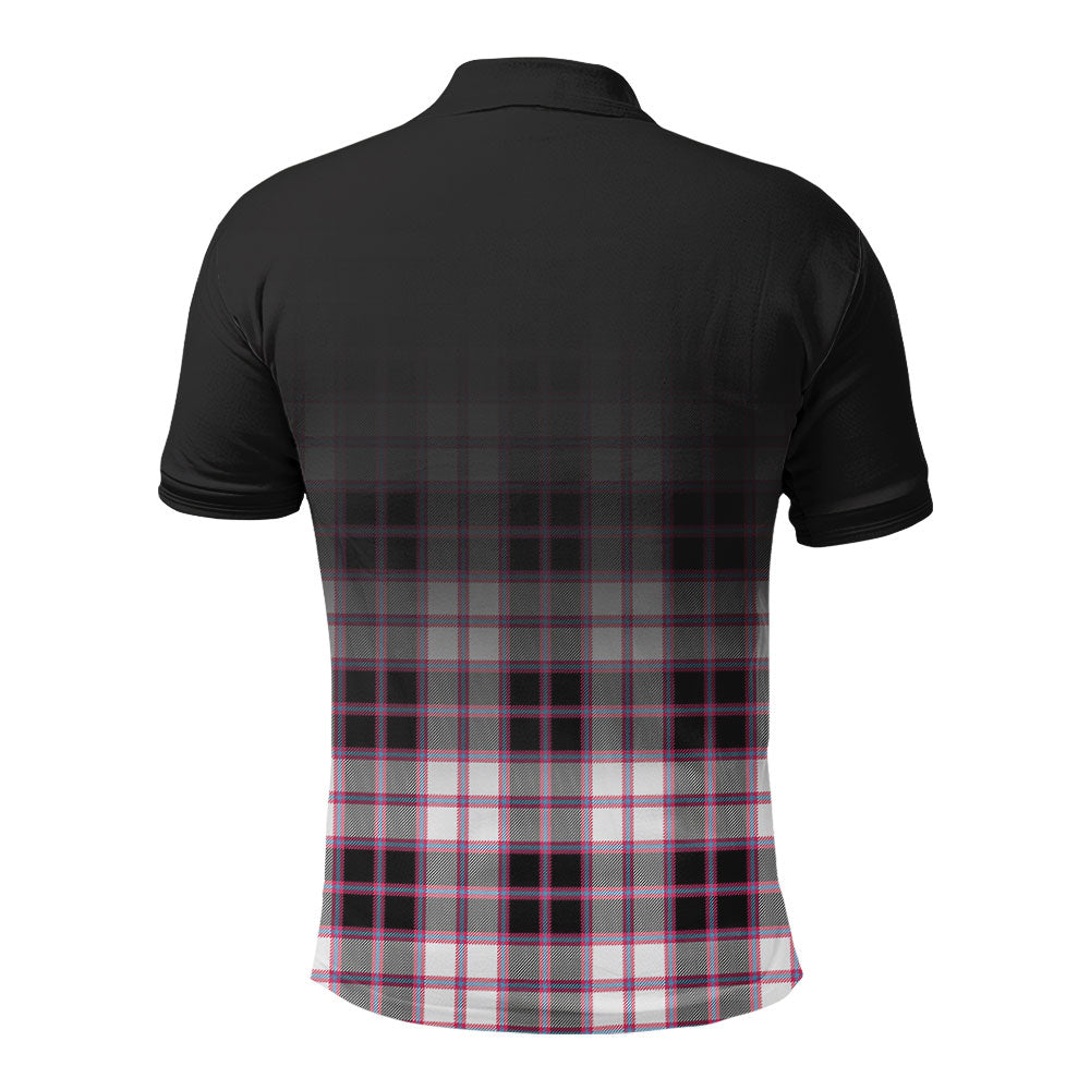 McPherson Hunting Modern Tartan Crest Polo Shirt - Thistle Black Style