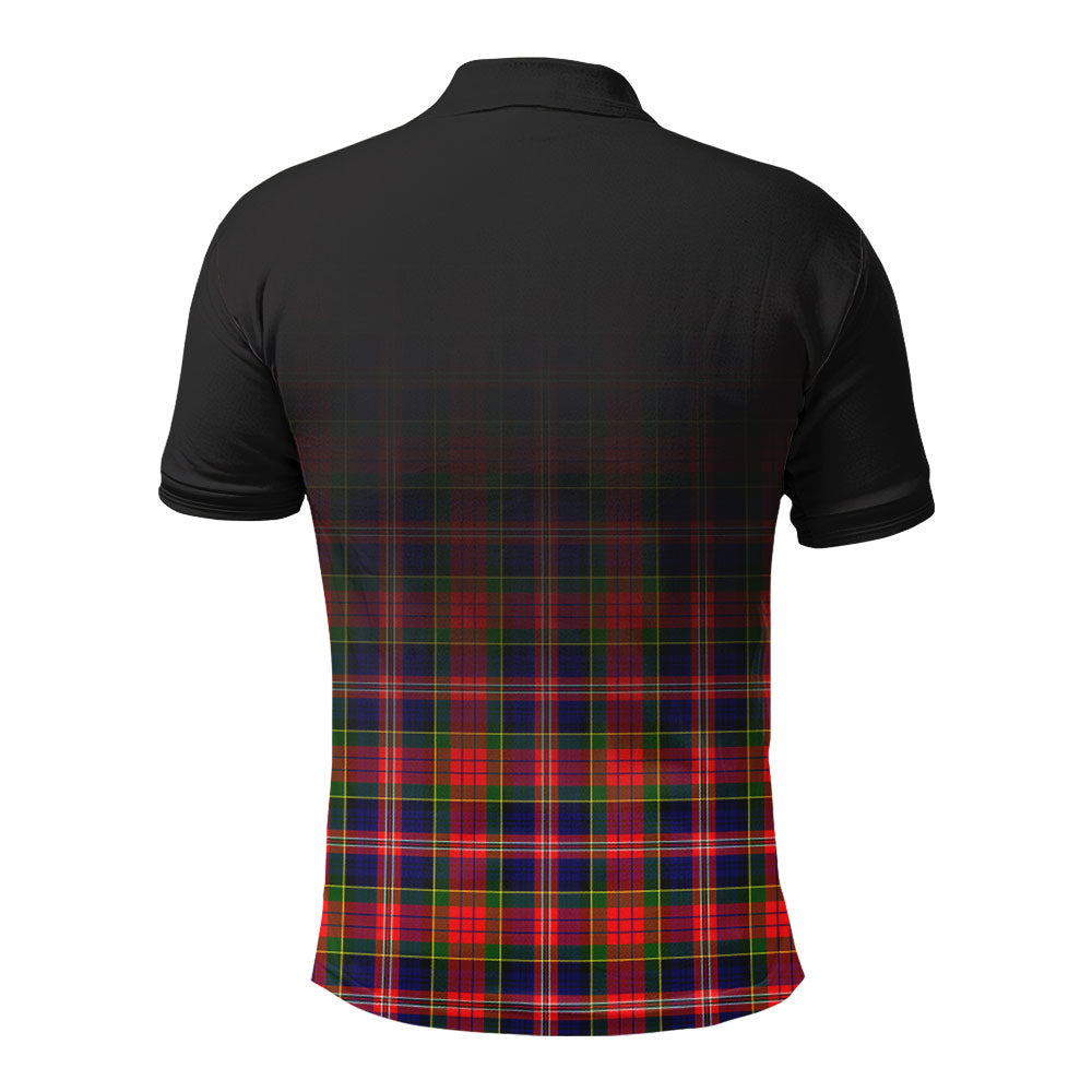 McPherson Modern Tartan Crest Polo Shirt - Thistle Black Style