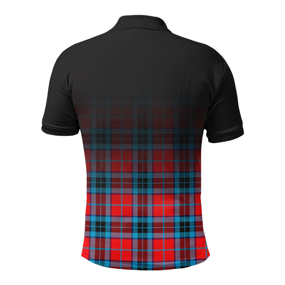McTavish Modern Tartan Crest Polo Shirt - Thistle Black Style