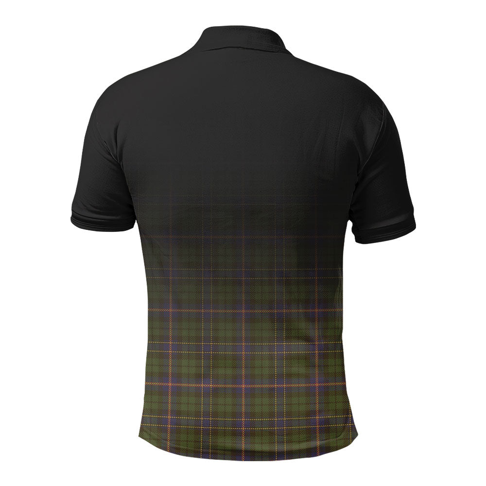 McVicker Tartan Crest Polo Shirt - Thistle Black Style
