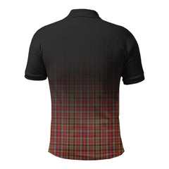 Ogilvie Tartan Crest Polo Shirt - Thistle Black Style
