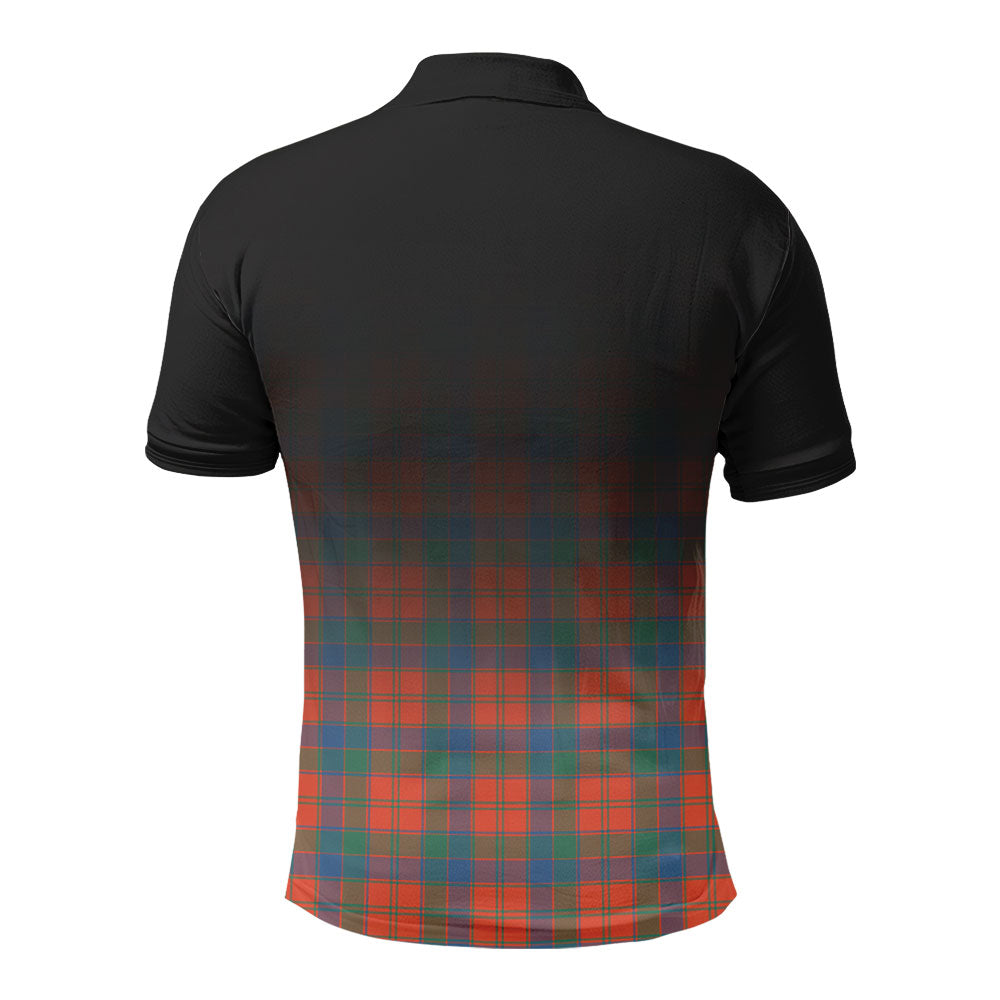 Robertson Ancient Tartan Crest Polo Shirt - Thistle Black Style