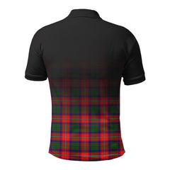 Roxburgh District Tartan Crest Polo Shirt - Thistle Black Style