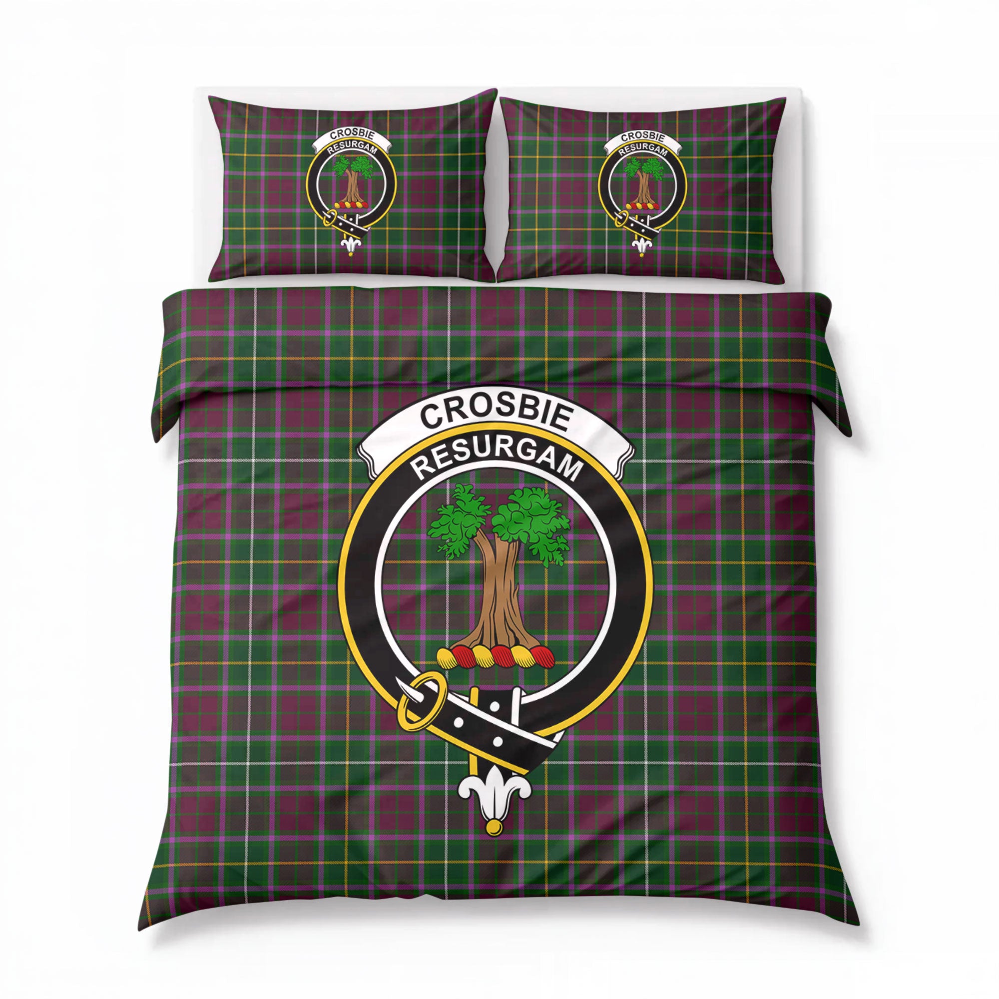 Crosbie Tartan Crest Bedding Set