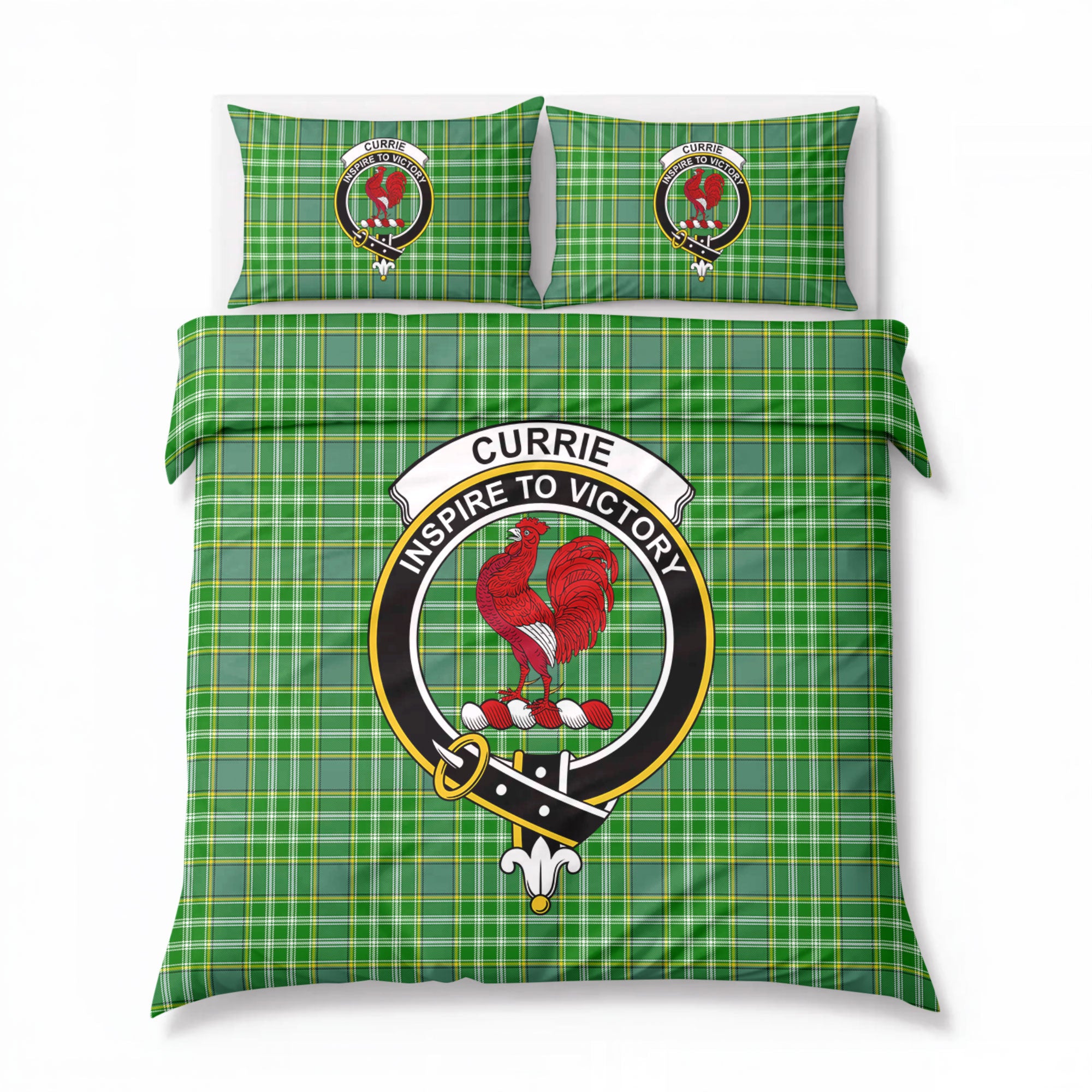 Currie Tartan Crest Bedding Set