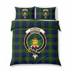 Dundas Modern Tartan Crest Bedding Set