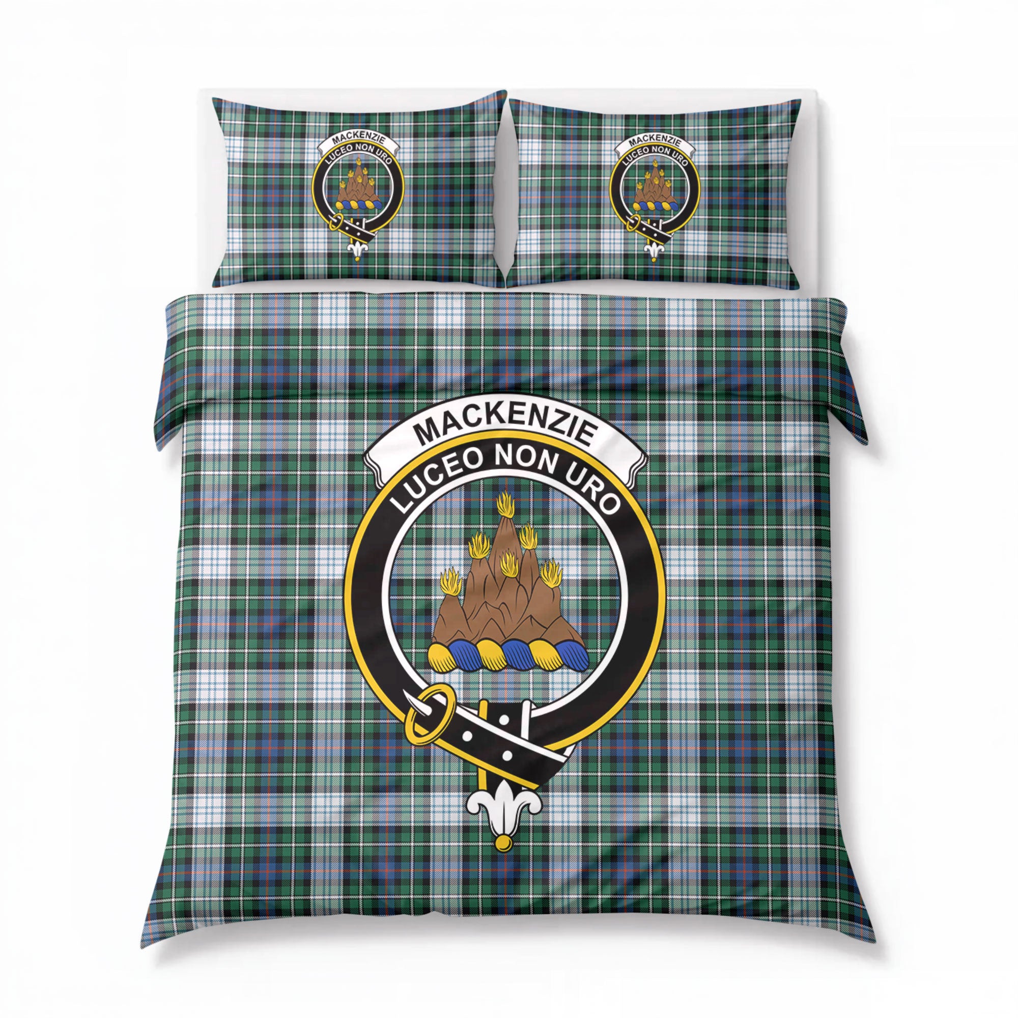 MacKenzie Dress Ancient Tartan Crest Bedding Set