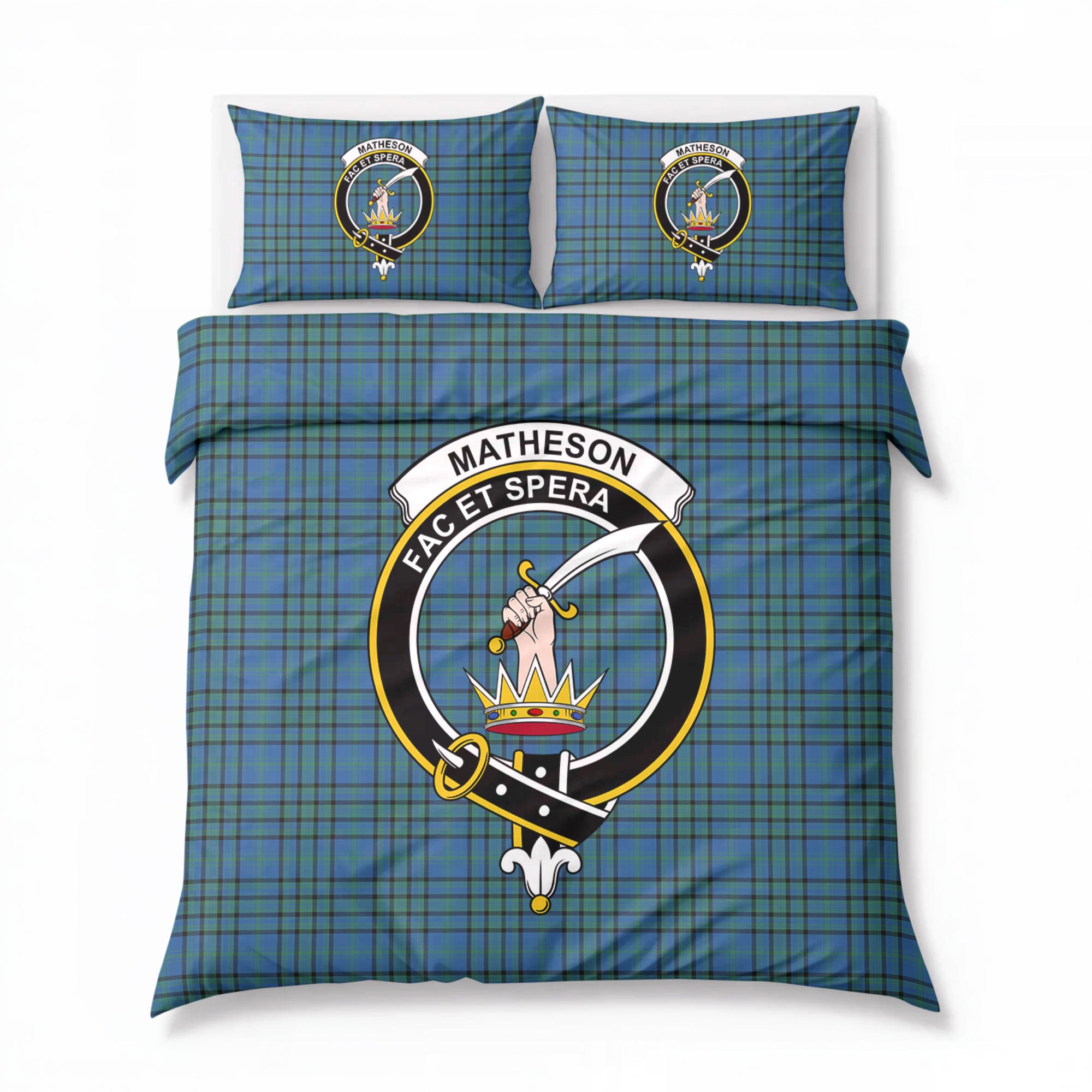 Matheson Hunting Ancient Tartan Crest Bedding Set