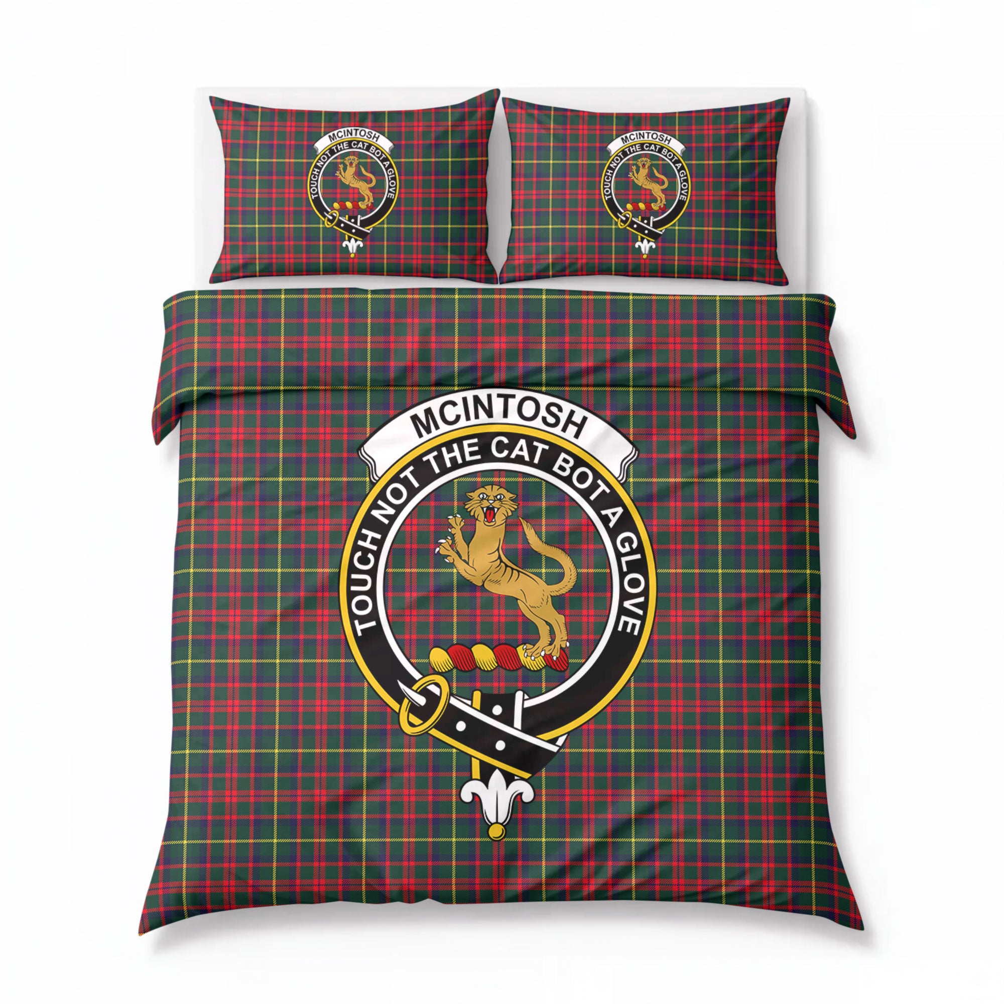 McIntosh Hunting Modern Tartan Crest Bedding Set