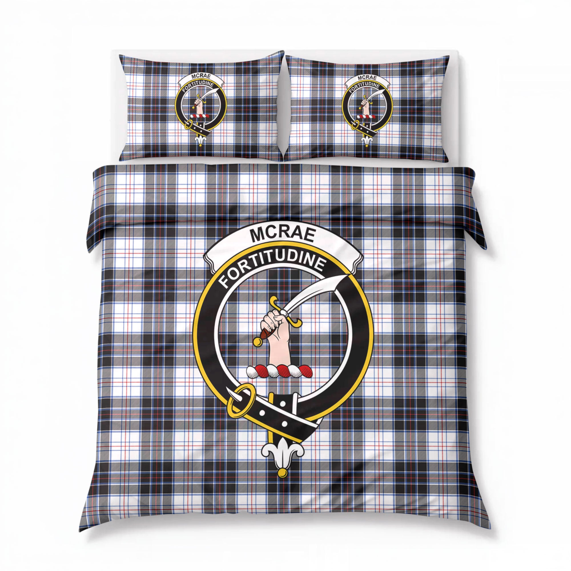 McRae Dress Modern Tartan Crest Bedding Set