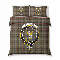 Stewart Hunting Weathered Tartan Crest Bedding Set