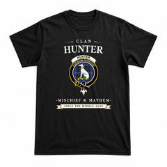 Hunter Modern Tartan Crest Mischief and Mayhem T-shirt
