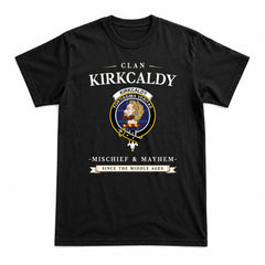 Kirkcaldy Tartan Crest Mischief and Mayhem T-shirt