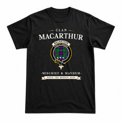 MacArthur - Milton Tartan Crest Mischief and Mayhem T-shirt