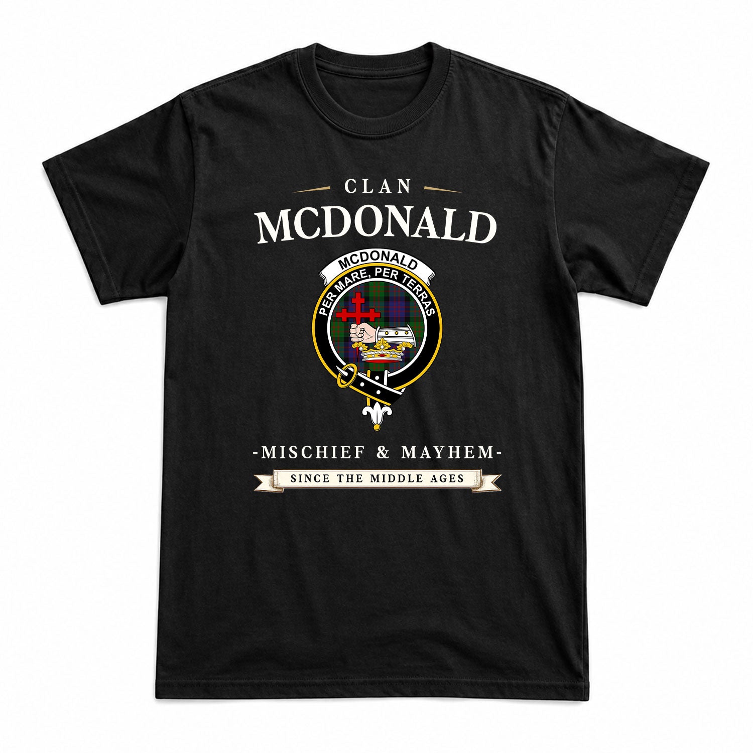 McDonald Tartan Crest Mischief and Mayhem T-shirt