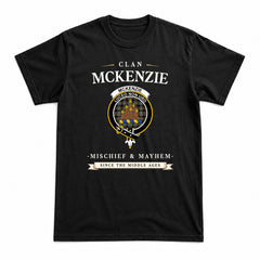 McKenzie Weathered Tartan Crest Mischief and Mayhem T-shirt