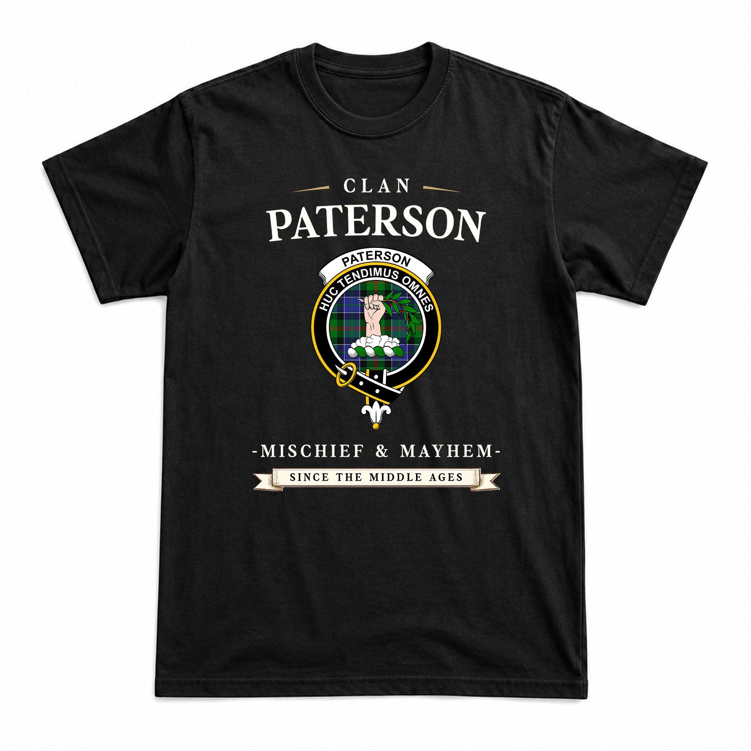 Paterson Tartan Crest Mischief and Mayhem T-shirt