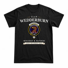 Wedderburn Tartan Crest Mischief and Mayhem T-shirt