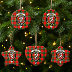 Lennox Tartan Crest Christmas Ceramic Ornament