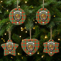 MacGregor Ancient Tartan Crest Christmas Ceramic Ornament