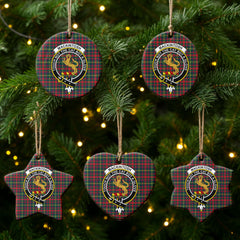 MacKintosh Hunting Modern Tartan Crest Christmas Ceramic Ornament
