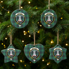 MacLean Hunting Ancient Tartan Crest Christmas Ceramic Ornament