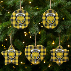 MacLeod of Lewis Ancient Tartan Crest Christmas Ceramic Ornament