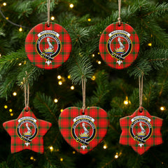 MacQuarrie Tartan Crest Christmas Ceramic Ornament