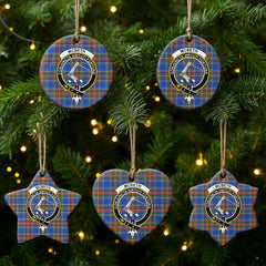 McBeth Ancient Tartan Crest Christmas Ceramic Ornament