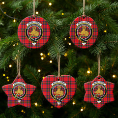 McGillivray Modern Tartan Crest Christmas Ceramic Ornament