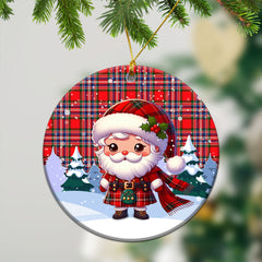 McFarlane Modern Tartan Christmas Ceramic Ornament - Santa Claus In Kilt Style