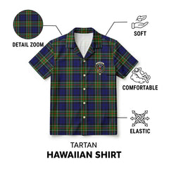 Colquhoun Modern Tartan Crest Hawaiian Shirt