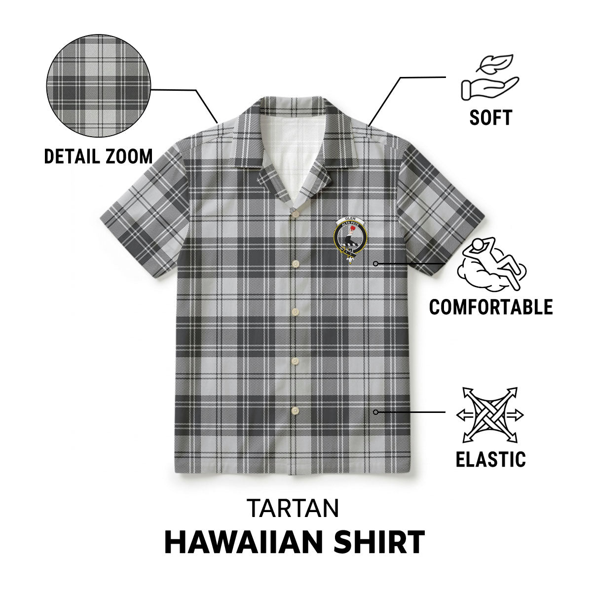 Glen Tartan Crest Hawaiian Shirt