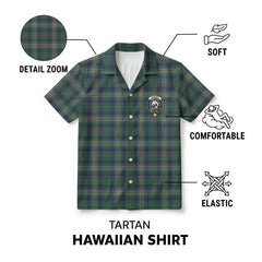 Kennedy Modern Tartan Crest Hawaiian Shirt
