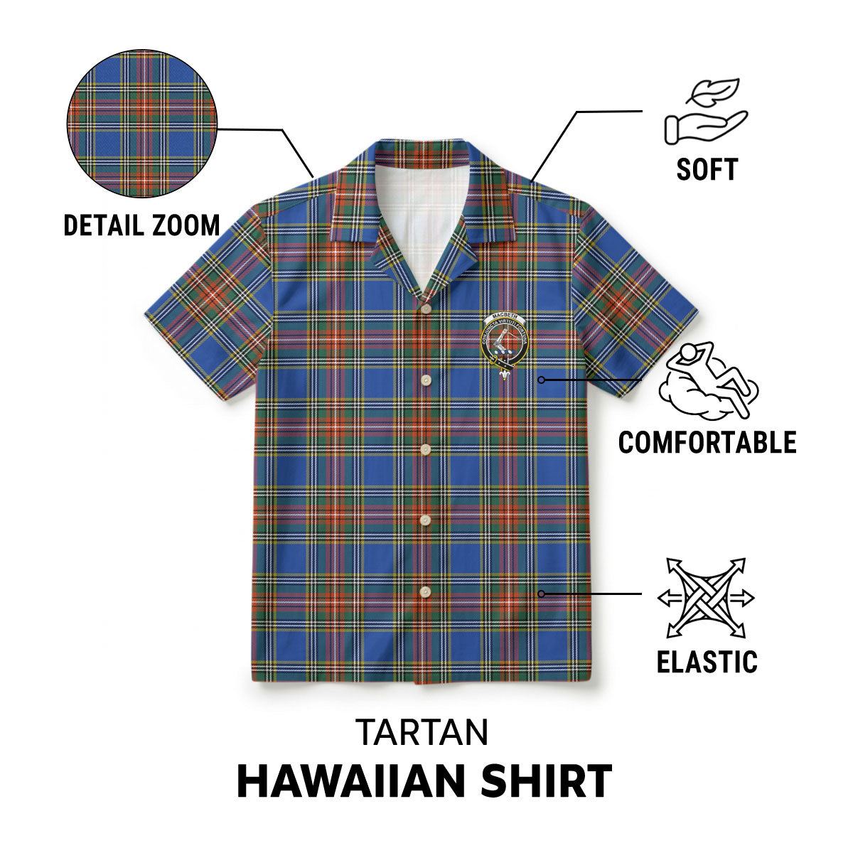 MacBeth Ancient Tartan Crest Hawaiian Shirt