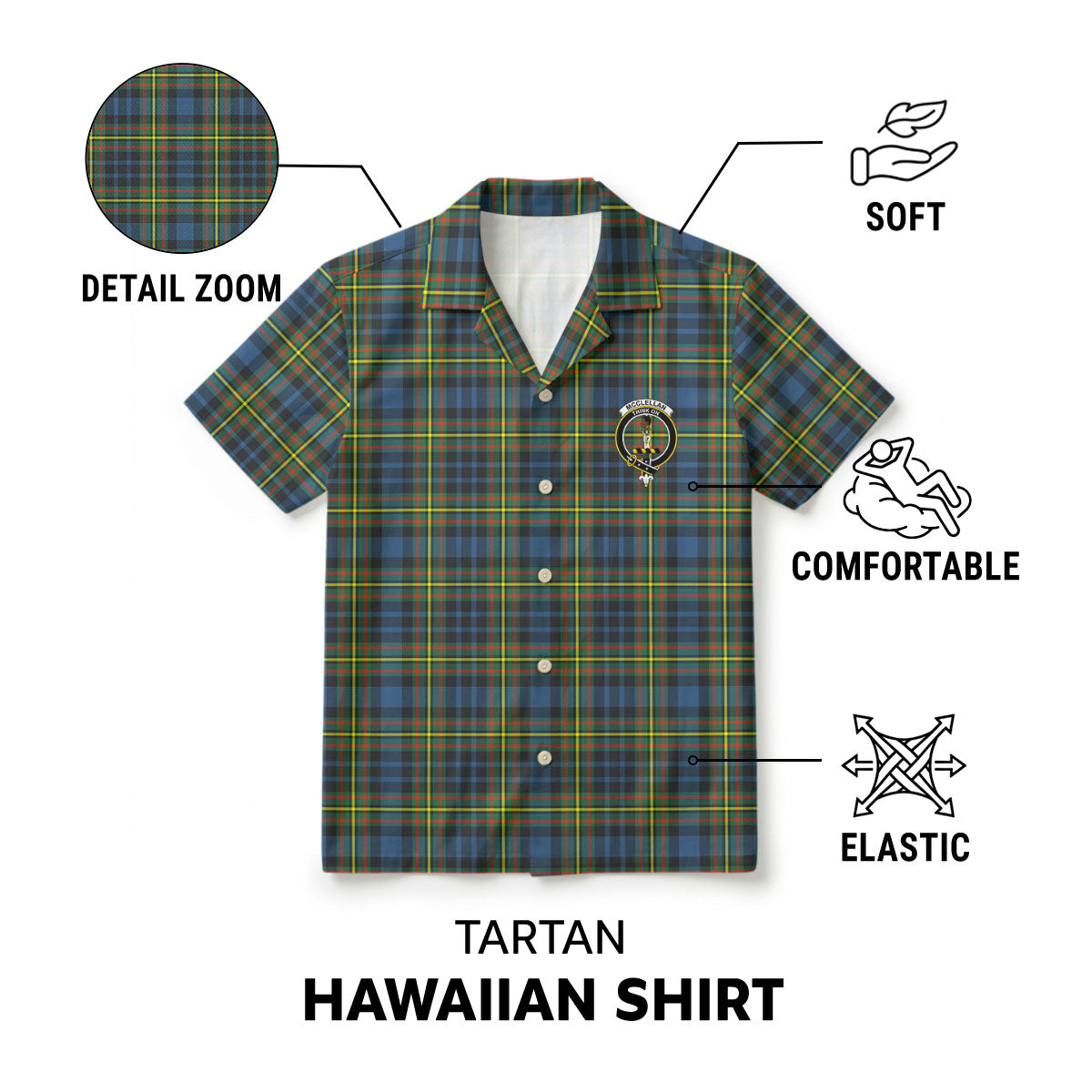 McClellan Ancient Tartan Crest Hawaiian Shirt