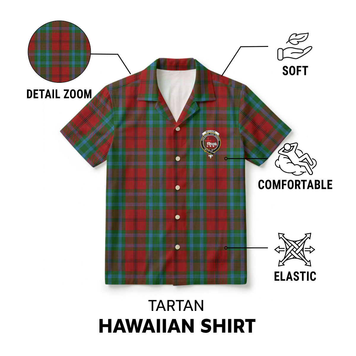 McCook Tartan Crest Hawaiian Shirt