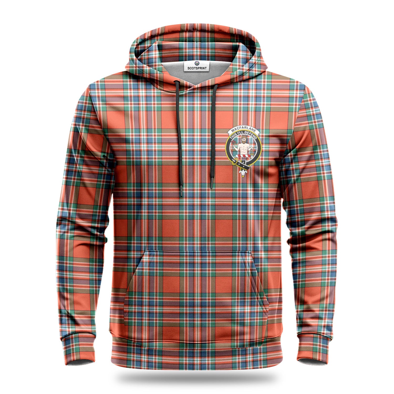 MacFarlane Ancient Tartan Crest Hoodie