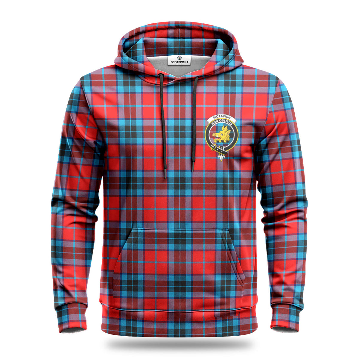 McTavish Modern Tartan Crest Hoodie