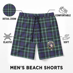 Allardice Tartan Crest Men's Beach Shorts