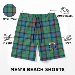 Armstrong Ancient Tartan Crest Men's Beach Shorts