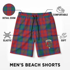 Auchinleck Tartan Crest Men's Beach Shorts