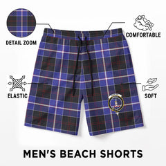Dunlop Modern Tartan Crest Men's Beach Shorts