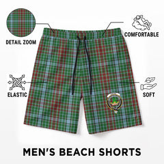 Gayre Tartan Crest Men's Beach Shorts