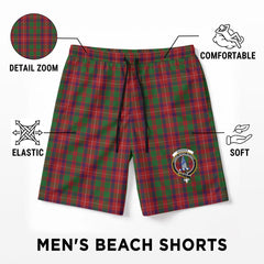 Geddes Tartan Crest Men's Beach Shorts