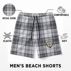 Glendinning Tartan Crest Men's Beach Shorts