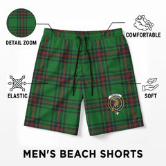 Halkett Tartan Crest Men's Beach Shorts