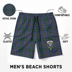 Hope Tartan Crest Men's Beach Shorts